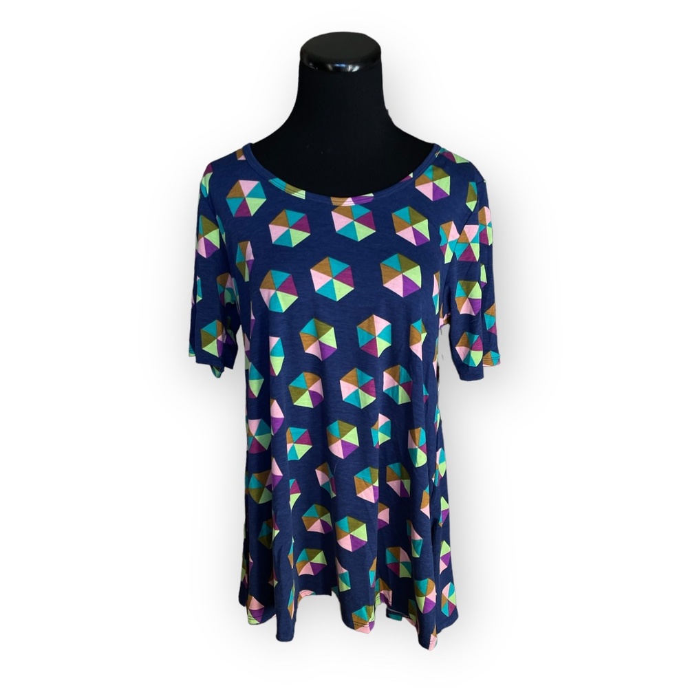XXS/ S LuLaRoe Perfect A-line Flowy Tee NEW Colorful Geometric 00-4/ 6-10